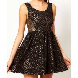 Hunt No More Sleeveless Sequin Skater Dress